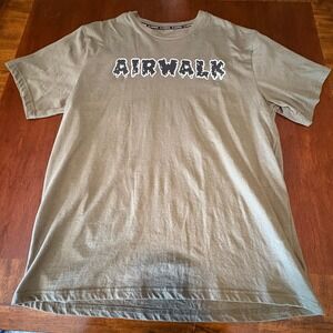 Airwalk "AIRWALK" Drip Logo Graphic Tee Olive Green Skate Shirt